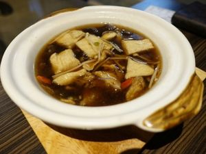 herbal soup with rice at D'life 蔬食 - Jurong West in West Singapore