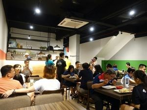 crowd on the first day of opening at D'life 蔬食 - Jurong West in West Singapore