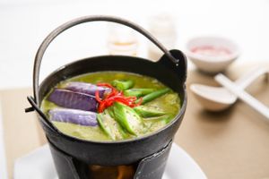 Green Curry Vegetables at Nature Cafe in Central Singapore
