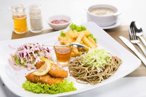 Western set meal  at Nature Cafe in Central Singapore