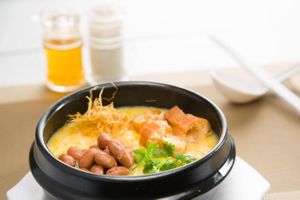 Pumpkin porridge at Nature Cafe in Central Singapore