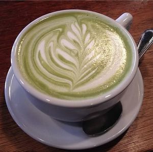 Matcha with Oatmilk at Aqus Cafe in Petaluma