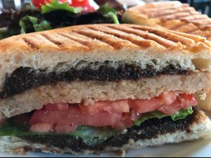 fig boca burger  at Aqus Cafe in Petaluma