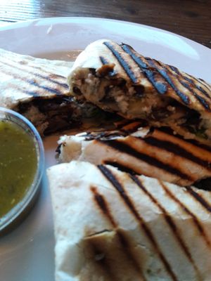 Vegan quesadilla  at Aqus Cafe in Petaluma
