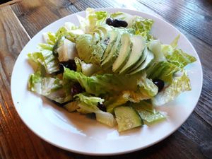 Delicious house salad - add avo. at Aqus Cafe in Petaluma