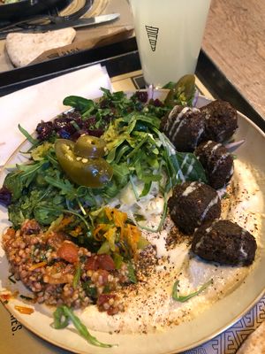 Falafel plate at Baba Green in Dusseldorf