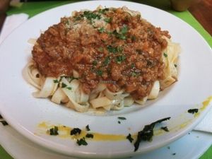 Spaghetti bolognaise at Espiritu Libre in Valencia