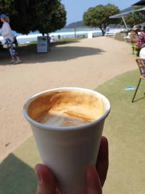 Soy latte at HAH Lorne Beach in Lorne