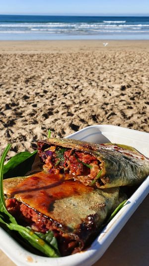 Vegan wrap at HAH Lorne Beach in Lorne