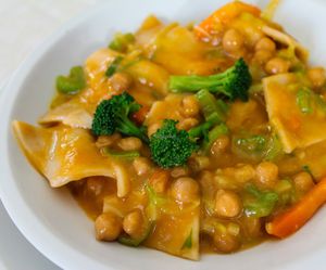 Pasta with chickpeas at Albergo Neapolis in Terracina