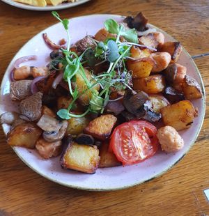 Vegan breakfast hash at Wapentake in Leeds