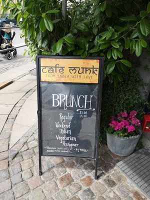 Outside at Cafe Munk in Copenhagen