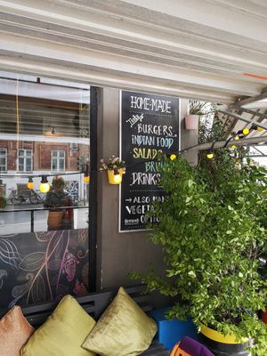 Outside at Cafe Munk in Copenhagen