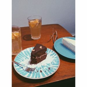 Vegan chocolate cake at Tlok in Gdynia