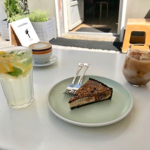 The best vegan chocolate caramel hazelnut cake! at Tlok in Gdynia