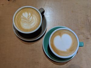coffee latte art at Tlok in Gdynia