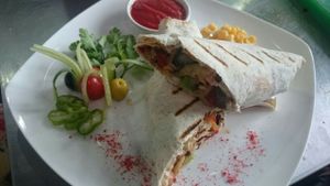 Healthy Fast-food Burrito at Veggie House in Astana