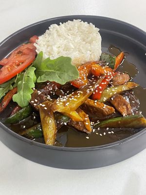 Chinese vegan meat less   at Veggie House in Astana