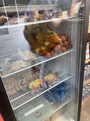 Vegan options salami etc  at Veggie House in Astana