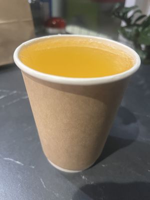 Mango passionfruit sparkling lemonade  at Veggie House in Astana