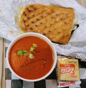 Tomato Soup + Un-Cheeze Panini at Grandpa Mac - Coastal Hwy in Rehoboth Beach