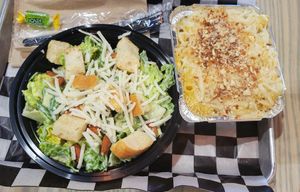 Caesar Salad + Vegan MacUnCheeze at Grandpa Mac - Coastal Hwy in Rehoboth Beach