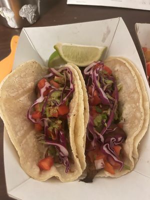 Mushroom “steak” tacos 10/10 at Curia on the Drag Food Truck in Gainesville