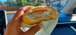 Bagel bomb at Curia on the Drag Food Truck in Gainesville