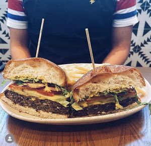 Planta burger  at PLANTA - Yorkville in Toronto