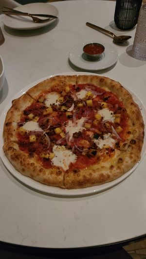 Hawaiian Pizza (with red sauce) at PLANTA - Yorkville in Toronto