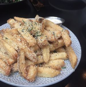 truffle fries at PLANTA - Yorkville in Toronto