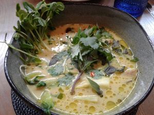 I can't remember what this was, some kind of soup, very tasty.... at PLANTA - Yorkville in Toronto