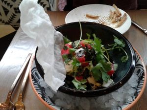 Watermelon Poke... so interesting.... at PLANTA - Yorkville in Toronto