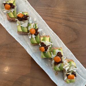 Unagi Shiitake Crispy Rice (August Exclusive)  at PLANTA - Yorkville in Toronto