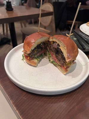 PB Classic Smashed Burger  🤤 at PLANTA - Yorkville in Toronto