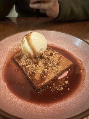 Sticky toffee pudding (personally thought it tasted too much of dates)   at PLANTA - Yorkville in Toronto