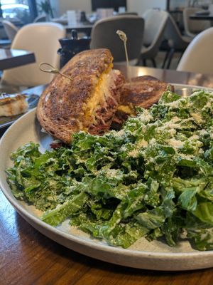 Rueben and kale sald #Veganuary at PLANTA - Yorkville in Toronto