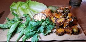 Lettuce wraps at PLANTA - Yorkville in Toronto