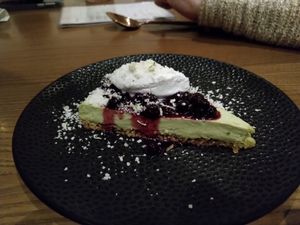 Key lime cheesecake at PLANTA - Yorkville in Toronto