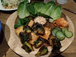 Lettuce wraps at PLANTA - Yorkville in Toronto