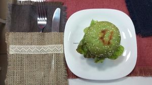 vegan burger at Garden in Kyiv