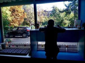 you can drink here hot ginger and sea_buckthorn tea. at Garden in Kyiv