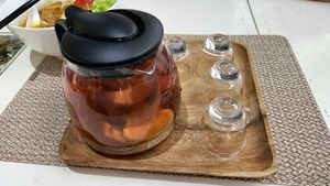 Peach honey lemon tea at Art Nature Gallery Cafe in Alor Setar