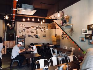 Interior at Vburg Cafe in Skudai