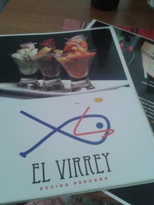 menu at El Virrey Kucina Peruana in Panama City