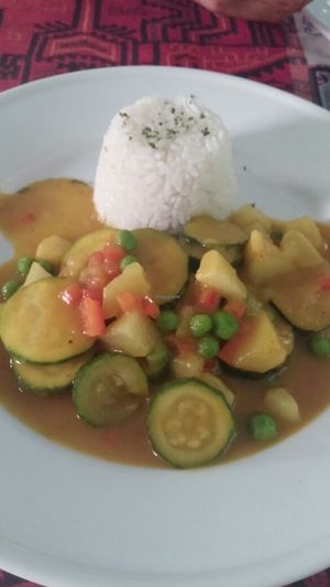 vegetarian cau cau at El Virrey Kucina Peruana in Panama City