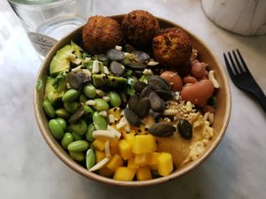 protein salad bowl yummy at Superfood Deli - Mariahilfer in Vienna