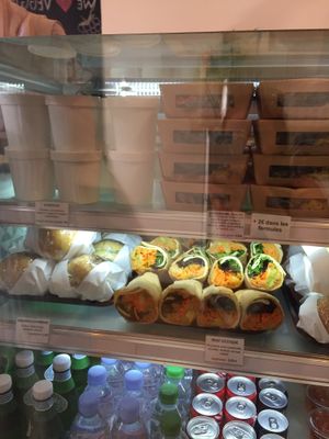 Selection of wraps, sandwiches, Gazpacho, Buddha Bowl at Superfood in Arles