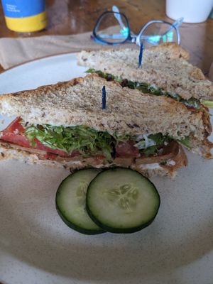 TLT sandwich at The Lost & Found Cafe in Elora