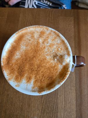 Chai latte at The Lost & Found Cafe in Elora